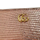 【GUCCI/グッチ】 GGマーモント 456117 ラウンドファスナー 長財布 リザード ピンク レディース【中古】【真子質店】【BL】 【Moxx】