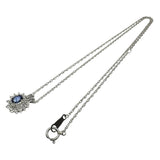 LA SOMA/ラソマ サファイア 0.58ct ダイヤモンド 計0.40ct ネックレス Pt900プラチナ/Pt850プラチナ 5.0g 45cm レディース 【中古】【真子質店】【NN】 【MaSY】