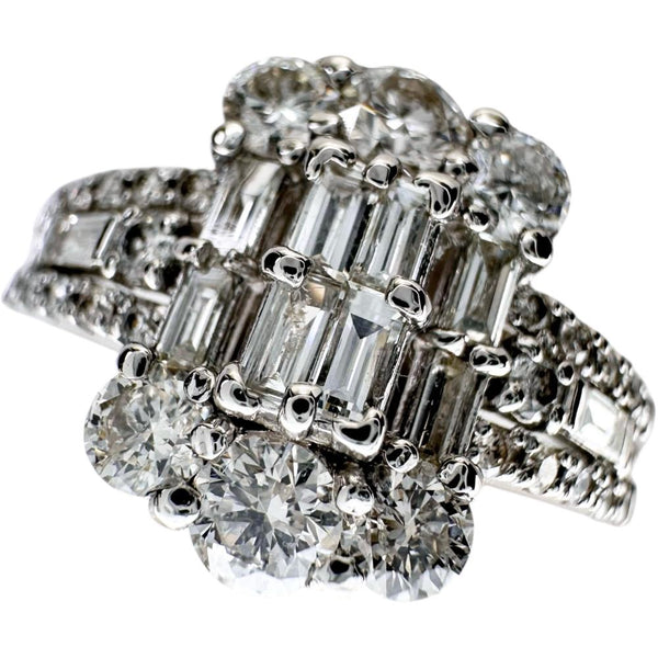 12号 ダイヤモンド 1.00ct リング・指輪 Pt900プラチナ 13720 5.6g レディース 【中古】【真子質店】【NN】 【MoMaS】