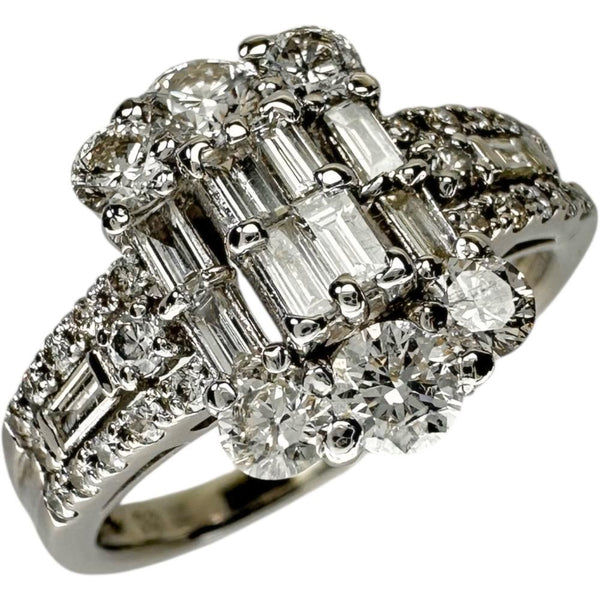 12号 ダイヤモンド 1.00ct リング・指輪 Pt900プラチナ 13720 5.6g レディース 【中古】【真子質店】【NN】 【MoMaS】