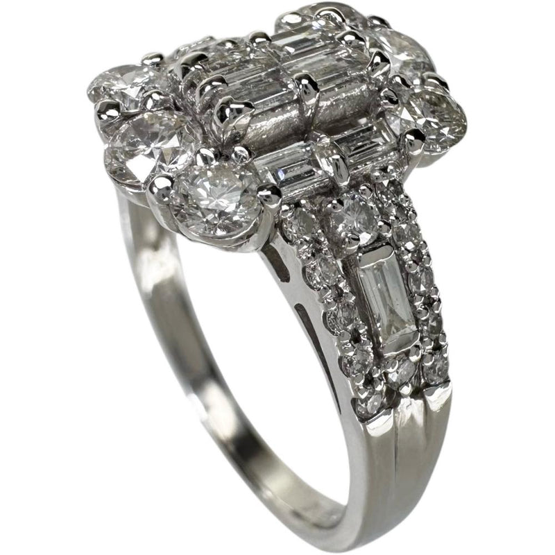 12号 ダイヤモンド 1.00ct リング・指輪 Pt900プラチナ 13720 5.6g レディース 【中古】【真子質店】【NN】 【MoMaS】