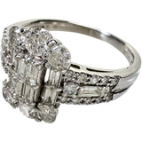 12号 ダイヤモンド 1.00ct リング・指輪 Pt900プラチナ 13720 5.6g レディース 【中古】【真子質店】【NN】 【MoMaS】