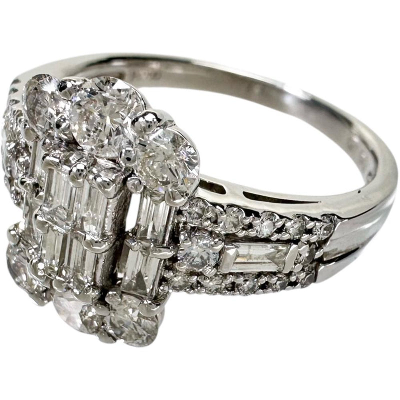 12号 ダイヤモンド 1.00ct リング・指輪 Pt900プラチナ 13720 5.6g レディース 【中古】【真子質店】【NN】 【MoMaS】