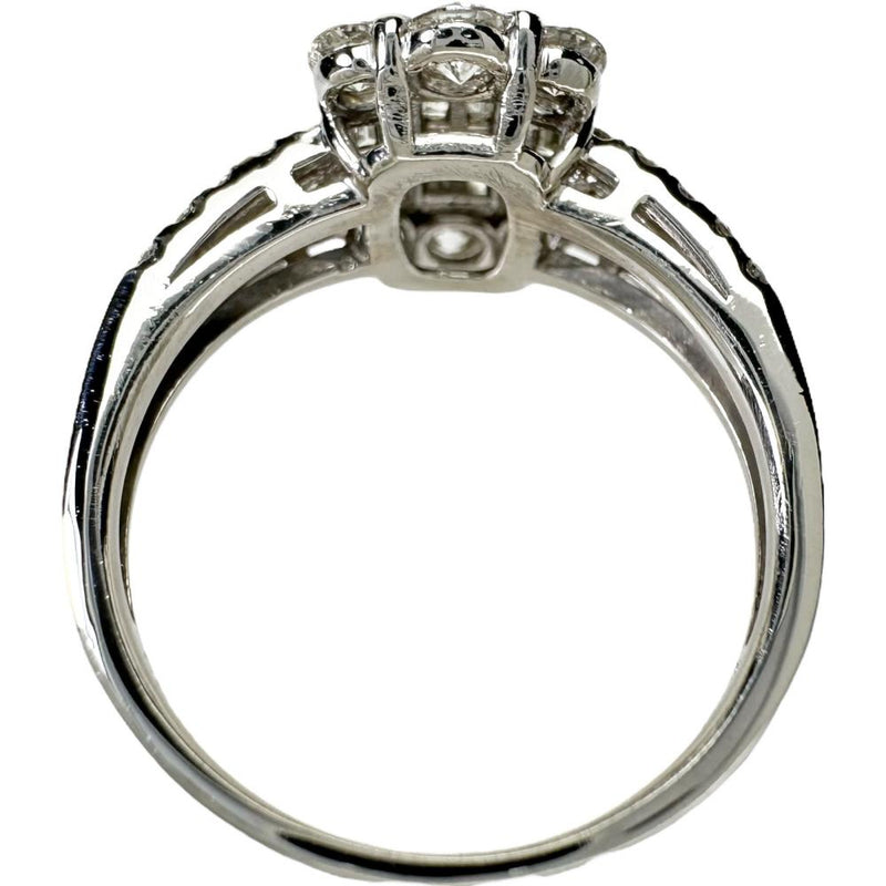 12号 ダイヤモンド 1.00ct リング・指輪 Pt900プラチナ 13720 5.6g レディース 【中古】【真子質店】【NN】 【MoMaS】