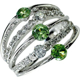 11.5号 デマントイドガーネット 0.45ct ダイヤモンド 0.40ct リング・指輪 K18WGホワイトゴールド 18金 5.9g レディース 【中古】【真子質店】【NN】 【SKS】