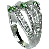 11.5号 デマントイドガーネット 0.45ct ダイヤモンド 0.40ct リング・指輪 K18WGホワイトゴールド 18金 5.9g レディース 【中古】【真子質店】【NN】 【SKS】