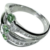 11.5号 デマントイドガーネット 0.45ct ダイヤモンド 0.40ct リング・指輪 K18WGホワイトゴールド 18金 5.9g レディース 【中古】【真子質店】【NN】 【SKS】