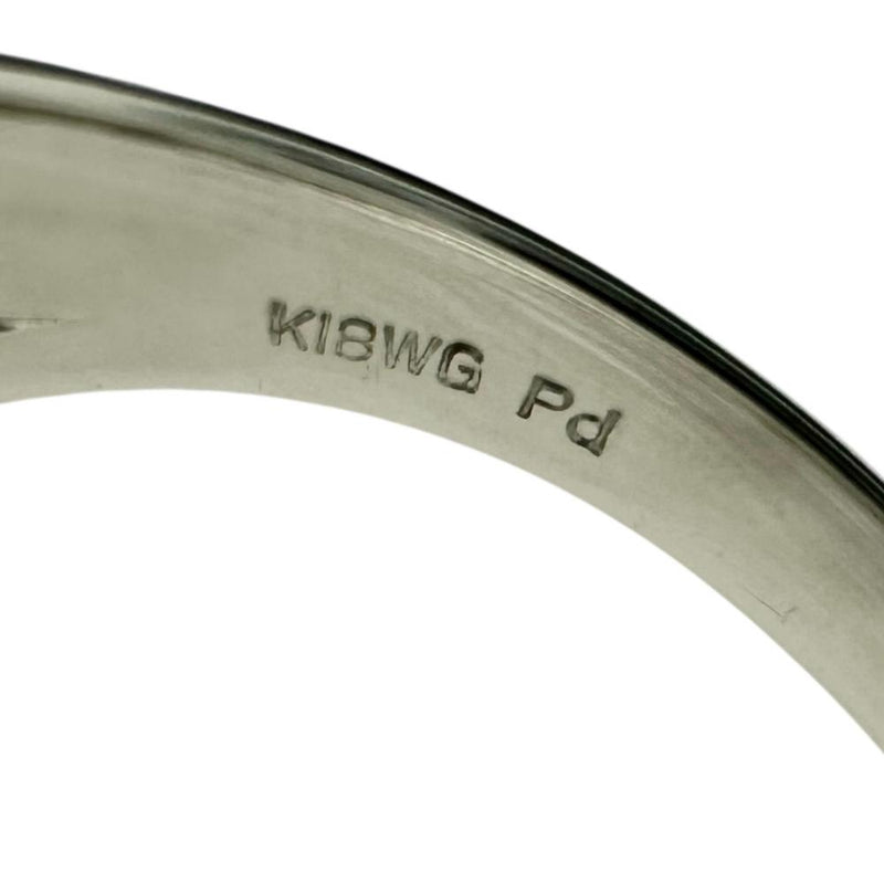 11.5号 デマントイドガーネット 0.45ct ダイヤモンド 0.40ct リング・指輪 K18WGホワイトゴールド 18金 5.9g レディース 【中古】【真子質店】【NN】 【SKS】