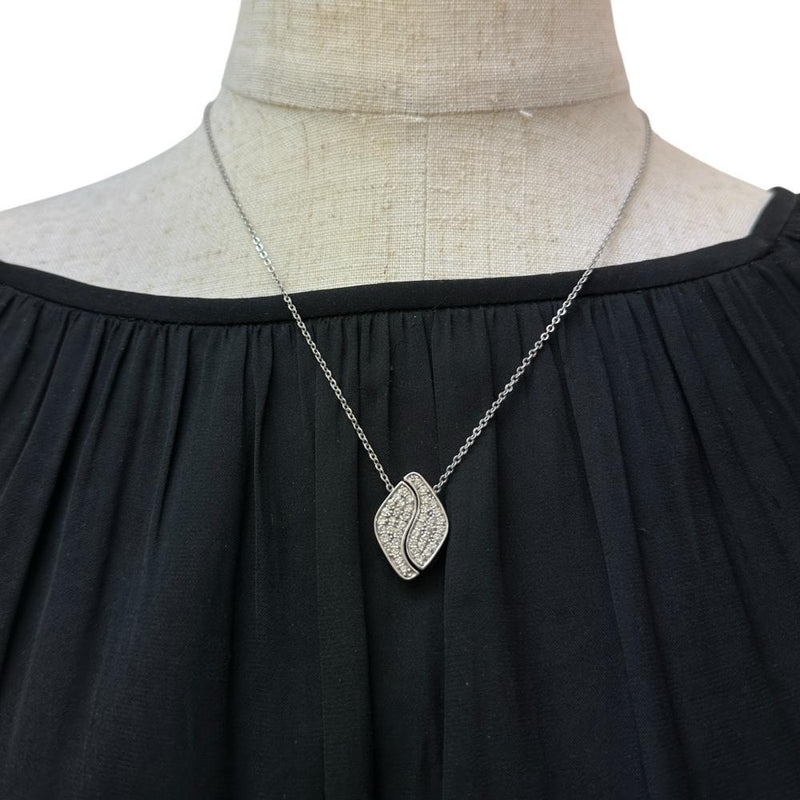 3WAY ピアス ペンダント ネックレス 兼用 ダイヤモンド 0.35/0.35ct ピアス K18WGホワイトゴールド 18金 4.2g レディース 【中古】【真子質店】【NN】 【KTY】