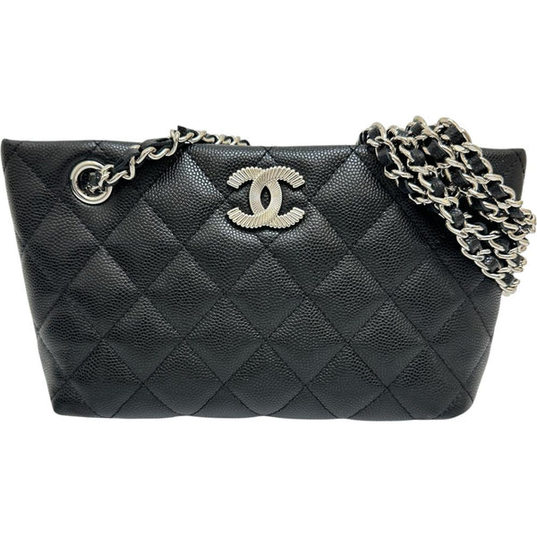 【CHANEL/シャネル】 マトラッセ チェーンウォレット AP4417 Sシール有 クラッチバッグ ランダム番（2021年以降） レザー/キャビアスキン ブラック/キャビアスキン レディース【中古】【真子質店】【BL】 【MaDYMo】