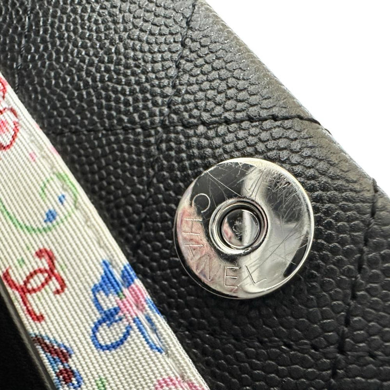 【CHANEL/シャネル】 マトラッセ チェーンウォレット AP4417 Sシール有 クラッチバッグ ランダム番（2021年以降） レザー/キャビアスキン ブラック/キャビアスキン レディース【中古】【真子質店】【BL】 【MaDYMo】