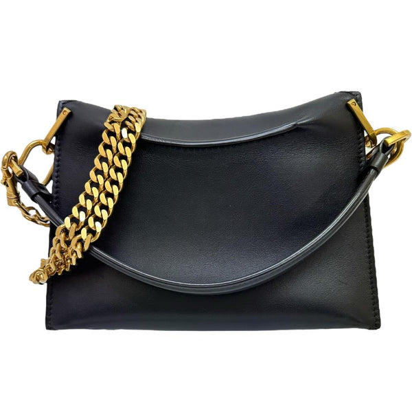 【TOD’S/トッズ】 2WAY チェーンショルダー ショルダーバッグ レザー ブラック/ゴールド金具 レディース【中古】【真子質店】【BL】 【MoMax】