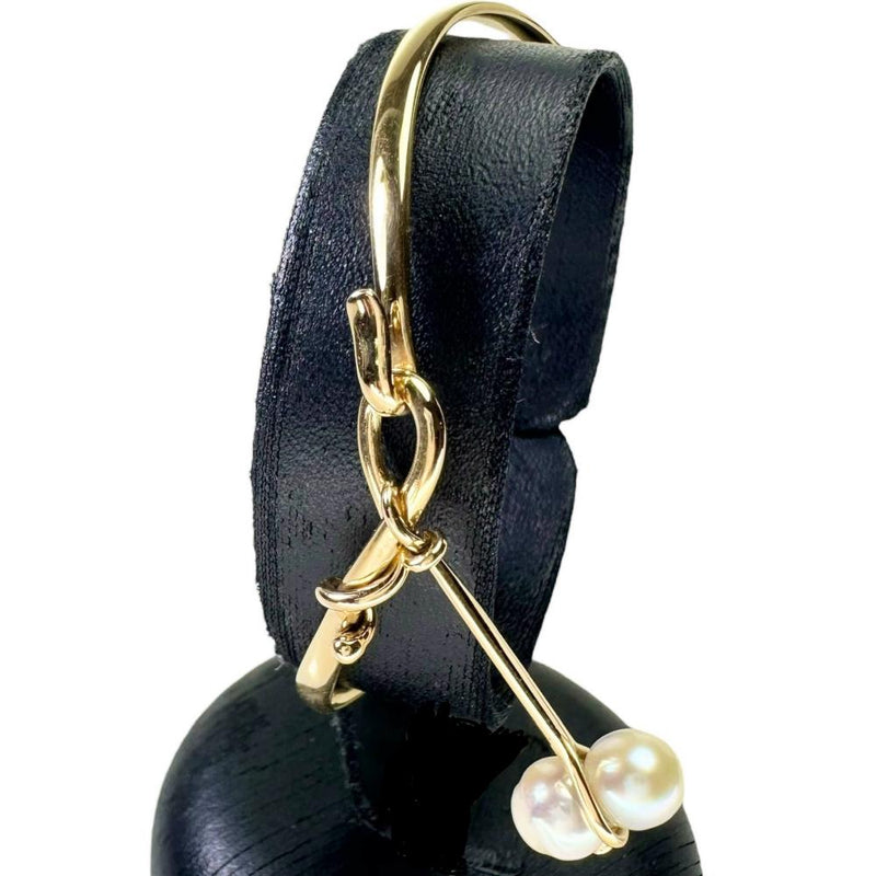 【Georg Jensen/ジョージジェンセン】 バングル パール/真珠 ブレスレット トールン K18ゴールド 18金 14.5g 16cm 902 レディース 【中古】【真子質店】【BL】 【IMiMiI】