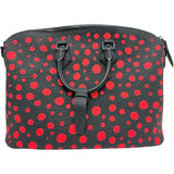 【LOUIS VUITTON/ルイ・ヴィトン】 ロックイット M21676 LV×YK（草間彌生） 2WAYショルダーバッグ トートバッグ レザー ブラックレザー/レッド/ブラック金具 レディース【中古】【真子質店】【BL】 【MaDDMa】