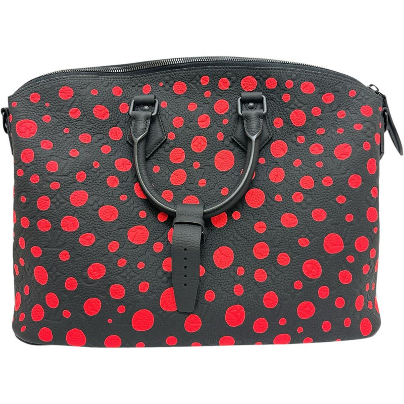 【LOUIS VUITTON/ルイ・ヴィトン】 ロックイット M21676 LV×YK（草間彌生） 2WAYショルダーバッグ トートバッグ レザー ブラックレザー/レッド/ブラック金具 レディース【中古】【真子質店】【BL】 【MaDDMa】