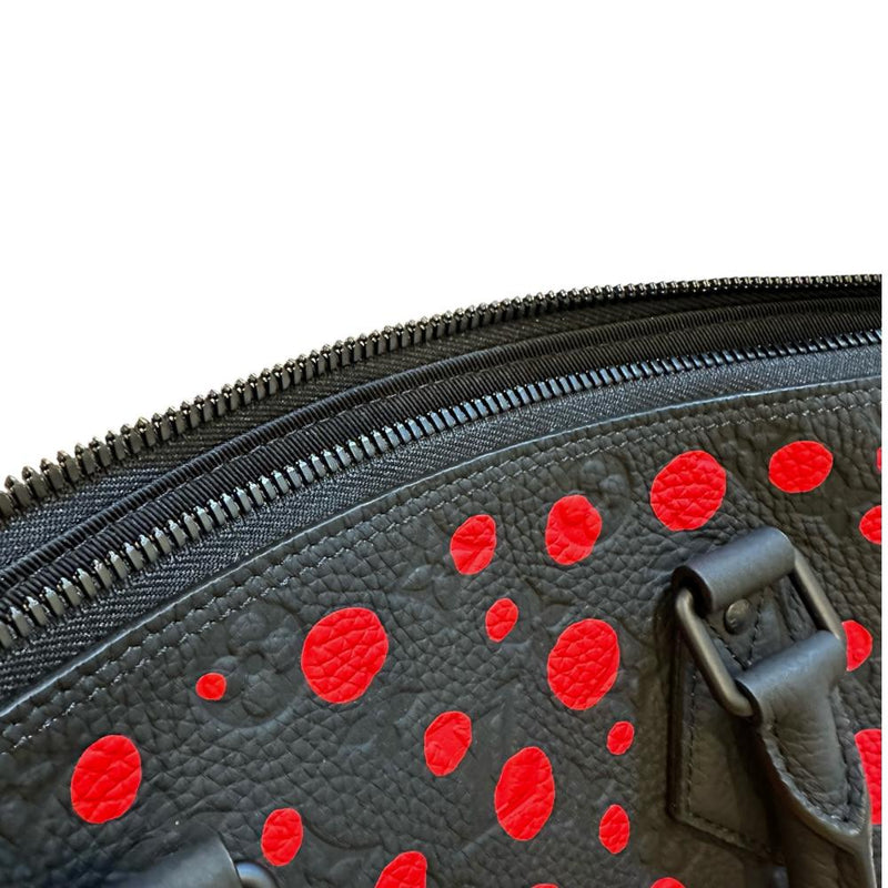 【LOUIS VUITTON/ルイ・ヴィトン】 ロックイット M21676 LV×YK（草間彌生） 2WAYショルダーバッグ トートバッグ レザー ブラックレザー/レッド/ブラック金具 レディース【中古】【真子質店】【BL】 【MaDDMa】
