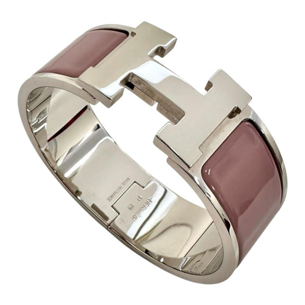 【HERMES/エルメス】 バングル クリッククラックGM メタル 67.2g ピンク/シルバー レディース 【中古】【真子質店】【GD】 【MaSY】