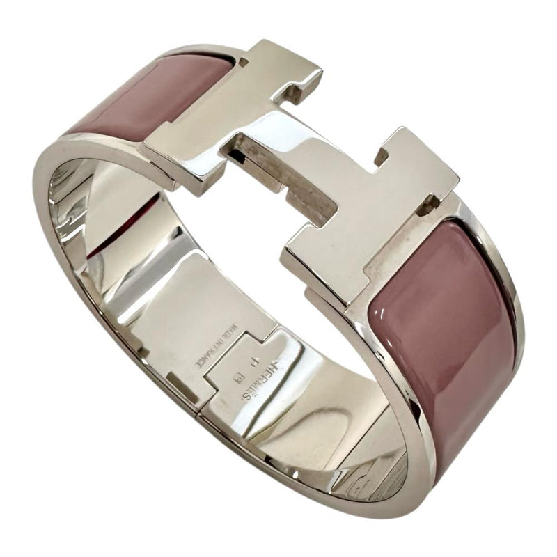 【HERMES/エルメス】 バングル クリッククラックGM メタル 67.2g ピンク/シルバー レディース 【中古】【真子質店】【GD】 【MaSY】