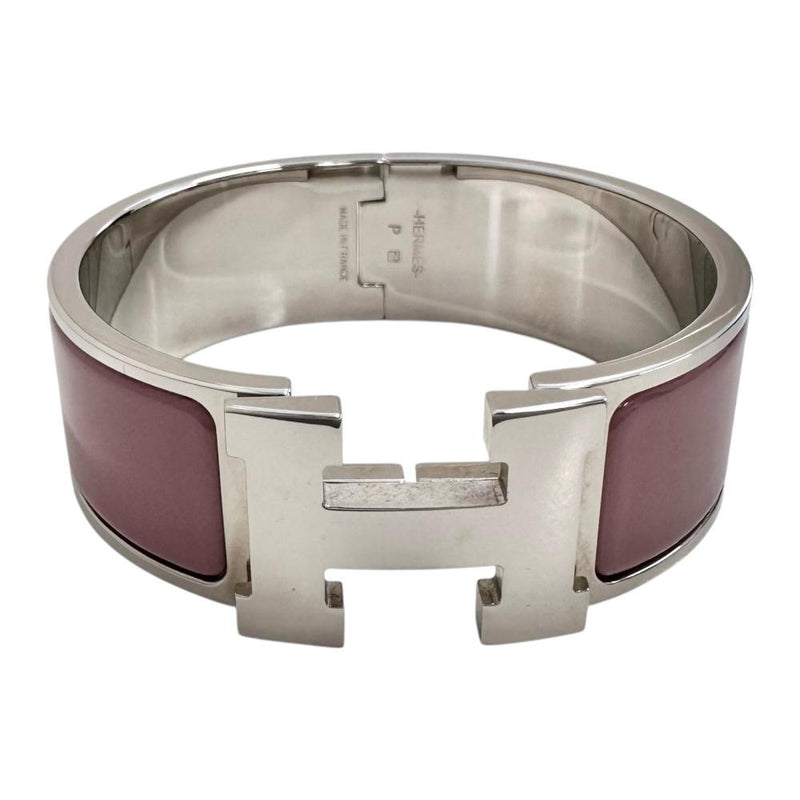 【HERMES/エルメス】 バングル クリッククラックGM メタル 67.2g ピンク/シルバー レディース 【中古】【真子質店】【GD】 【MaSY】