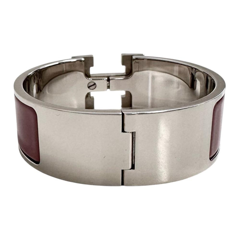 【HERMES/エルメス】 バングル クリッククラックGM メタル 67.2g ピンク/シルバー レディース 【中古】【真子質店】【GD】 【MaSY】