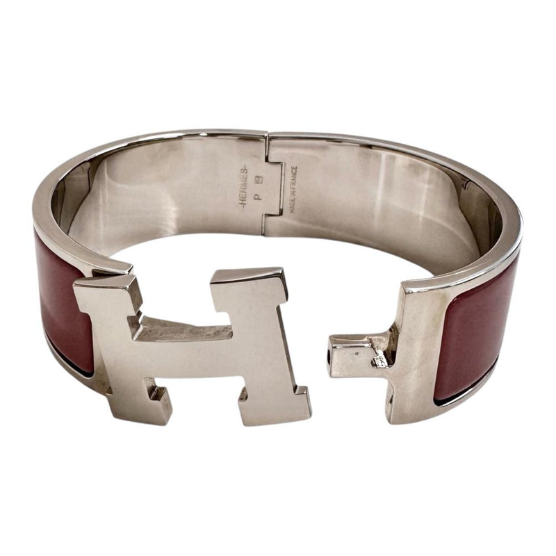 【HERMES/エルメス】 バングル クリッククラックGM メタル 67.2g ピンク/シルバー レディース 【中古】【真子質店】【GD】 【MaSY】