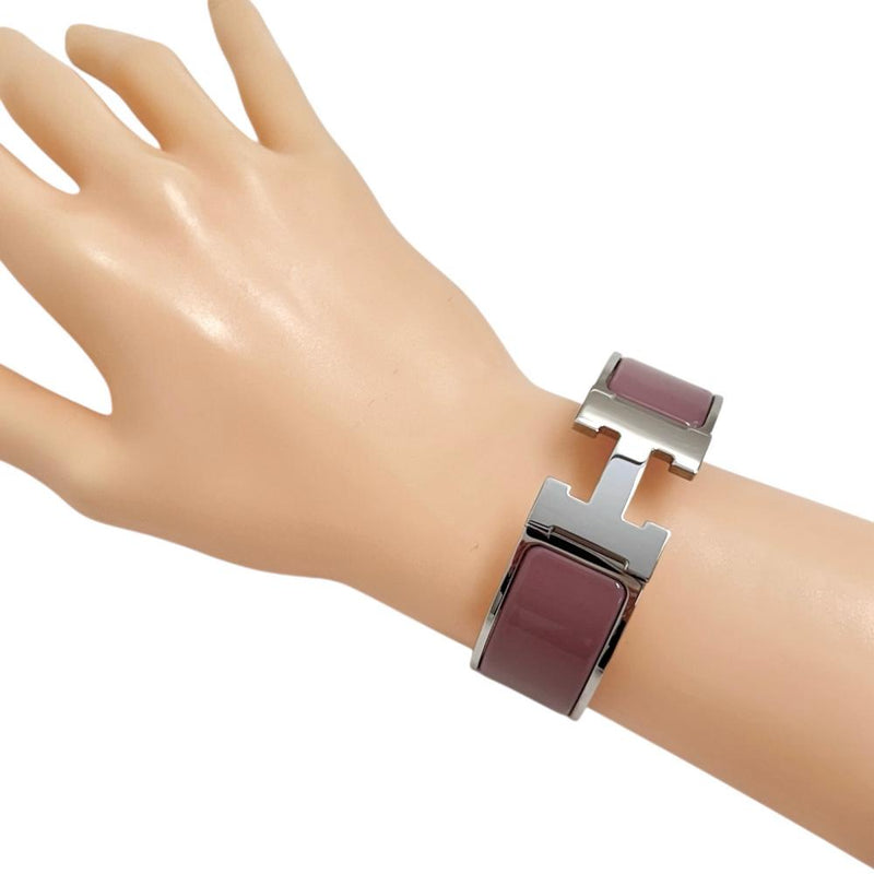 【HERMES/エルメス】 バングル クリッククラックGM メタル 67.2g ピンク/シルバー レディース 【中古】【真子質店】【GD】 【MaSY】