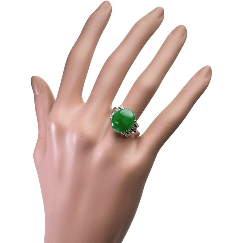 16号 ヒスイ 6.41ct ダイヤモンド 計0.39ct リング・指輪 Pt900プラチナ 10.4g レディース
【中古】【真子質店】【NN】




【MoMox】