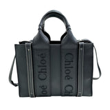 【Chloe/クロエ】 ウッディ スモール 2WAY ハンドバッグ レザー ブラック レディース【中古】【真子質店】【BL】 【Yxx】