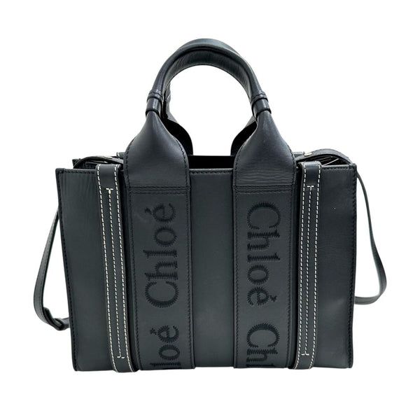【Chloe/クロエ】 ウッディ スモール 2WAY ハンドバッグ レザー ブラック レディース【中古】【真子質店】【BL】 【Yxx】