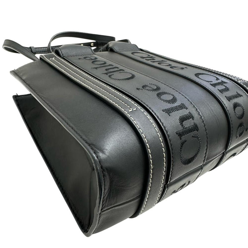 【Chloe/クロエ】 ウッディ スモール 2WAY ハンドバッグ レザー ブラック レディース【中古】【真子質店】【BL】 【Yxx】