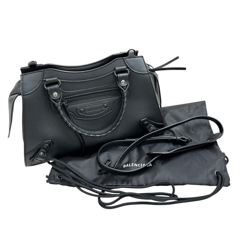 【BALENCIAGA/バレンシアガ】 ネオクラシックシティ スモール 638521 一部刻印あり 2WAY ハンドバッグ レザー ブラック レディース【中古】【真子質店】【BL】 【IMaMox】