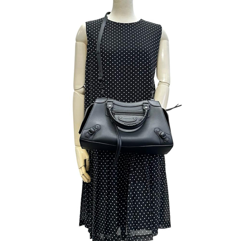 【BALENCIAGA/バレンシアガ】 ネオクラシックシティ スモール 638521 一部刻印あり 2WAY ハンドバッグ レザー ブラック レディース【中古】【真子質店】【BL】 【IMaMox】