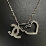 【CHANEL/シャネル】 ココマーク ハート ネックレス メタル 9.7g 42cm 04P レディース 【中古】【真子質店】【GD】 【MaKx】