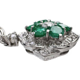エメラルド 計1.00ct ダイヤモンド 計0.40ct ペンダントトップ Pt900プラチナ 5.8g レディース 【中古】【真子質店】【NN】 【MoIK】
