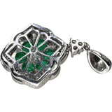 エメラルド 計1.00ct ダイヤモンド 計0.40ct ペンダントトップ Pt900プラチナ 5.8g レディース 【中古】【真子質店】【NN】 【MoIK】