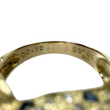 15.5号 パンサー/豹デザイン サファイア 0.65ct ルビー ダイヤモンド 0.55ct リング・指輪 K18ゴールド 18金 8.1g レディース 【中古】【真子質店】【NN】 【IIxx】