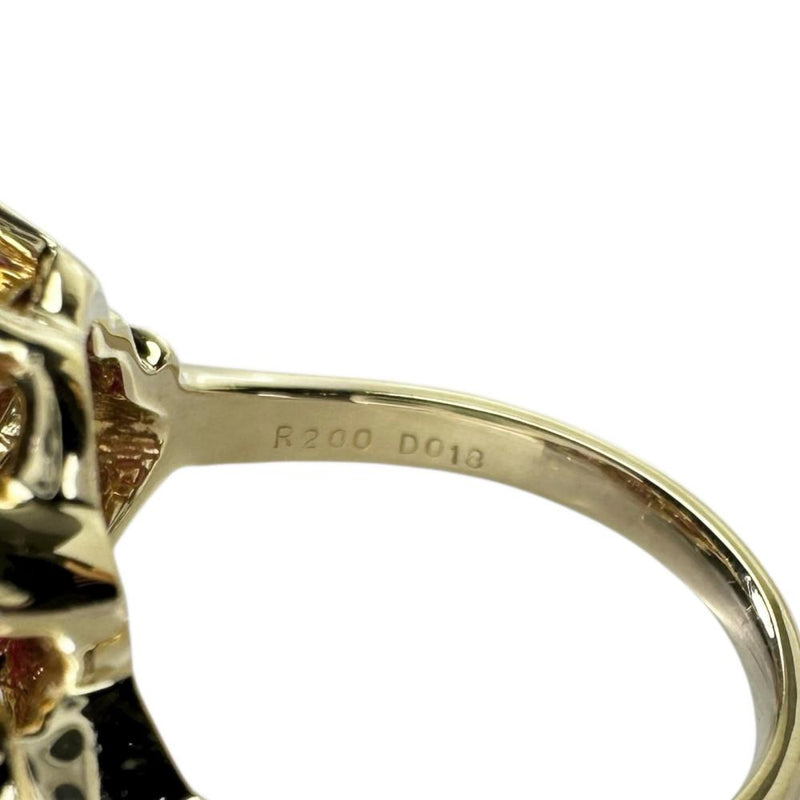 13.5号 ルビー 2.00ct ダイヤモンド 0.18ct リング・指輪 K18ゴールド 18金 7.0g レディース 【中古】【真子質店】【NN】 【STD】