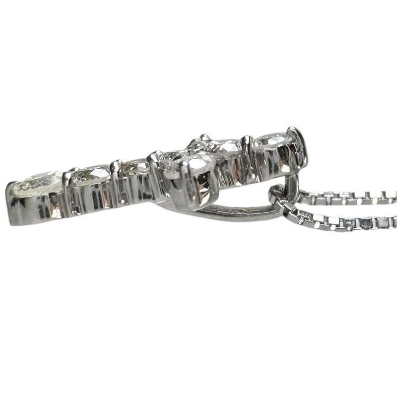 クロスモチーフ ダイヤモンド 0.50ct ネックレス Pt850プラチナ/Pt900プラチナ 3.3g 40cm レディース 【中古】【真子質店】【NN】 【MaMax】