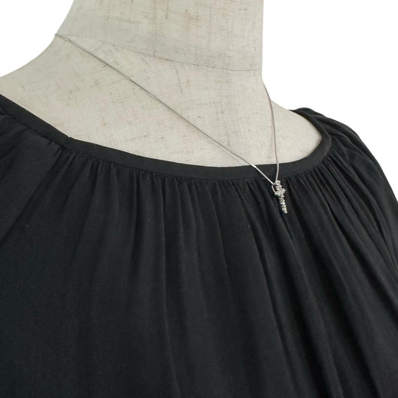 クロスモチーフ ダイヤモンド 0.50ct ネックレス Pt850プラチナ/Pt900プラチナ 3.3g 40cm レディース 【中古】【真子質店】【NN】 【MaMax】