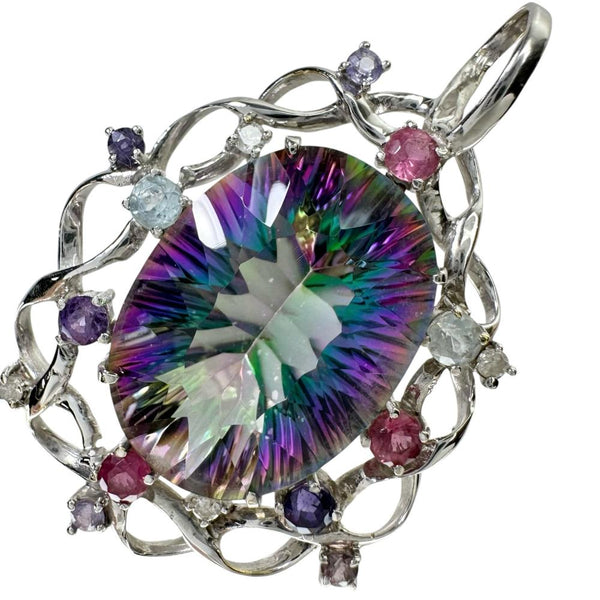 ミスティッククオーツ 22.94ct サファイヤ 0.65ct ダイヤモンド 0.12ct ペンダントトップ K18WGホワイトゴールド 18金 10.0g レディース
【中古】【真子質店】【NN】




【YYx】