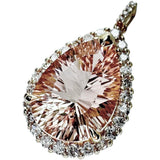 モルガナイト 4.74ct ダイヤモンド 0.50ct ペンダントトップ K18ゴールド 18金 3.7g レディース 【中古】【真子質店】【NN】 【KKx】