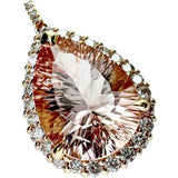 モルガナイト 4.74ct ダイヤモンド 0.50ct ペンダントトップ K18ゴールド 18金 3.7g レディース 【中古】【真子質店】【NN】 【KKx】