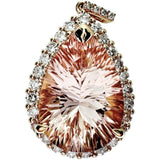 モルガナイト 4.74ct ダイヤモンド 0.50ct ペンダントトップ K18ゴールド 18金 3.7g レディース 【中古】【真子質店】【NN】 【KKx】