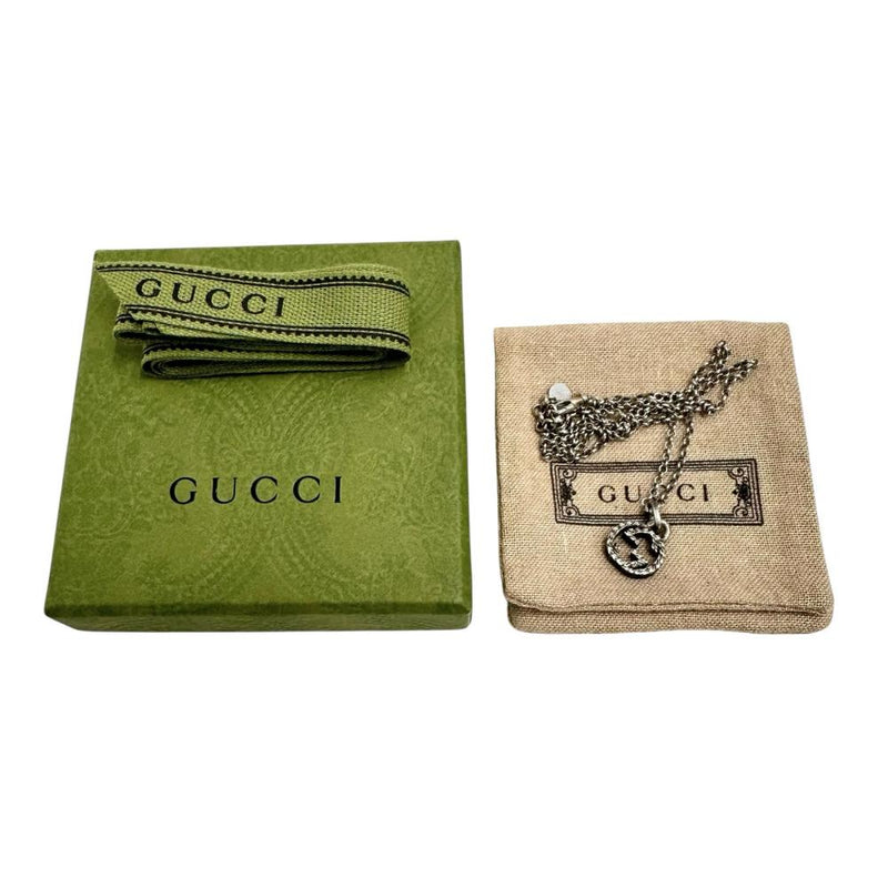 【GUCCI/グッチ】 ネックレス インターロッキングG シルバー925 7.4g 50cm シルバー ユニセックス 【中古】【真子質店】【GD】 【IMox】