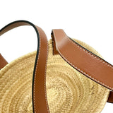 【LOEWE/ロエベ】 バスケットバッグ スモール ハンドバッグ ラフィア/レザー ベージュラフィア/ブラウンレザー レディース【中古】【真子質店】【BL】 【DDx】