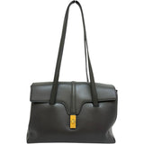 【CELINE/セリーヌ】 セーズ ソフト16 ミディアム 195543 ショルダーバッグ レザー グレーレザー/ゴールド金具 レディース【中古】【真子質店】【BL】 【IMixx】