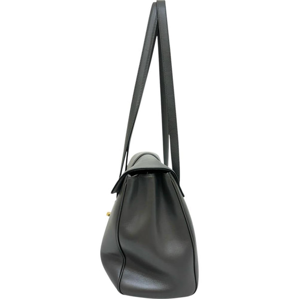 【CELINE/セリーヌ】 セーズ ソフト16 ミディアム 195543 ショルダーバッグ レザー グレーレザー/ゴールド金具 レディース【中古】【真子質店】【BL】 【IMixx】