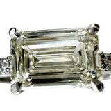 12.5号 エメラルドカットダイヤモンド(L-SI2) 1.020ct リング・指輪 Pt900プラチナ 3.0g レディース 【中古】【真子質店】【NN】 【IKYx】