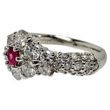 12号 ルビー 0.13ct ダイヤモンド 計1.07ct リング・指輪 Pt900プラチナ 5.9g レディース 【中古】【真子質店】【NN】 【KKx】