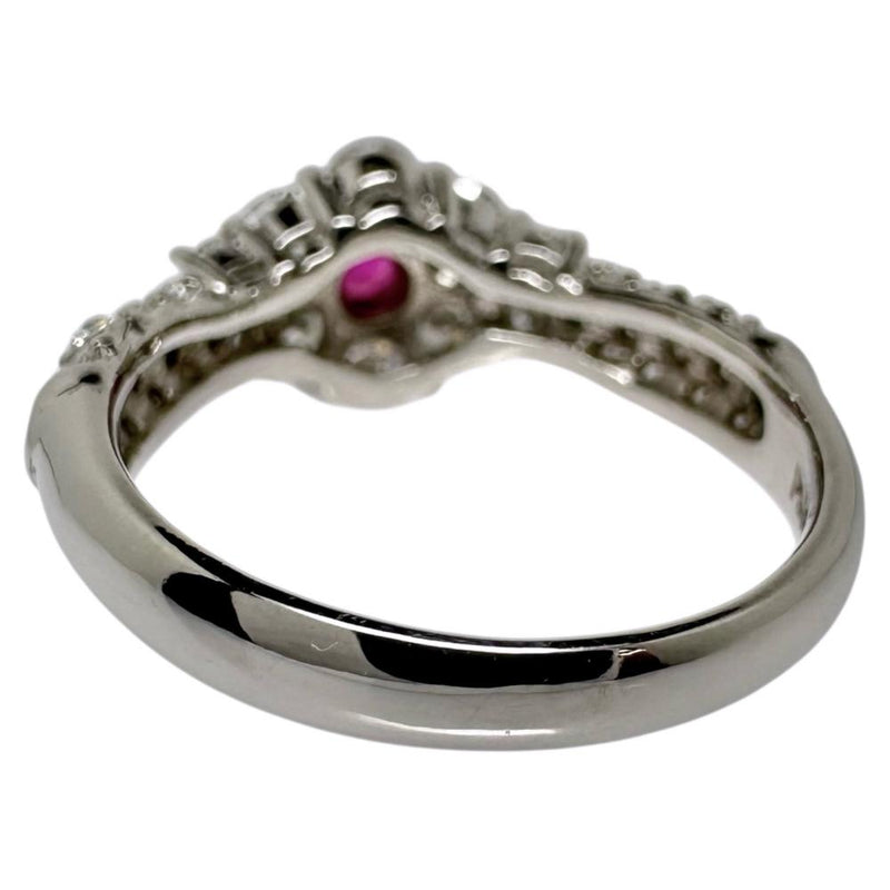 12号 ルビー 0.13ct ダイヤモンド 計1.07ct リング・指輪 Pt900プラチナ 5.9g レディース 【中古】【真子質店】【NN】 【KKx】